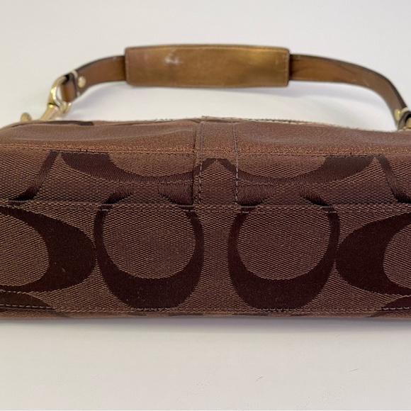 COACH SIGNATURE STRIPE SMALL HOBO BAG - Picture 3 of 3